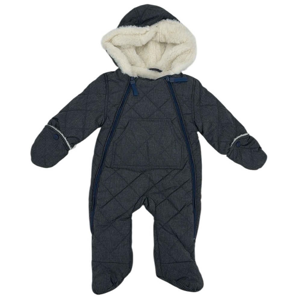 Urban Republic Gray Faux Fur Lined Pram Set Size 3M
